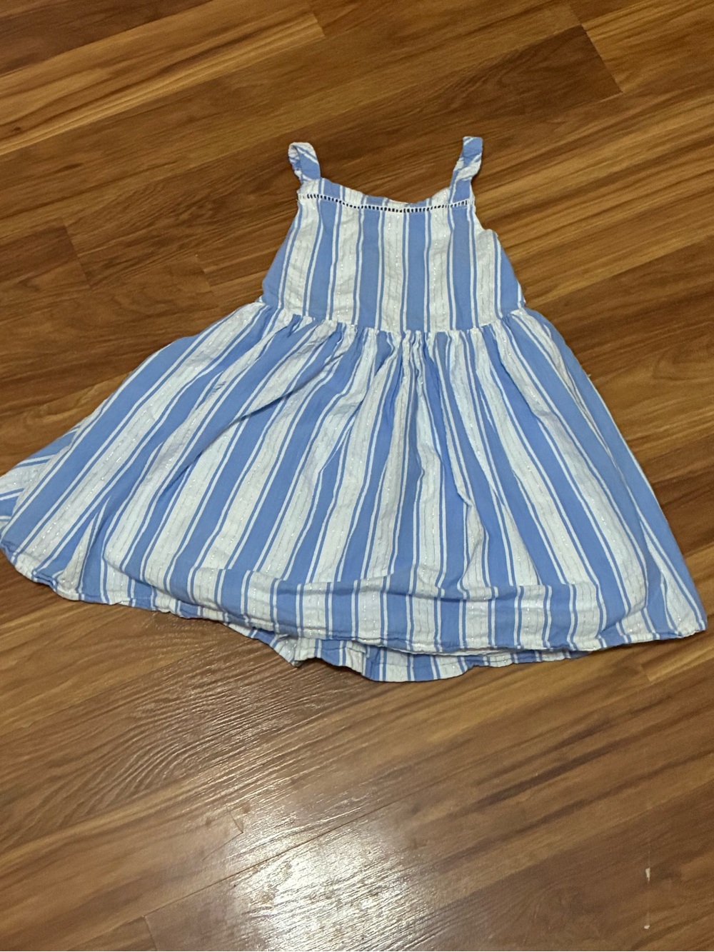 Tahari Blue and White Striped Casual Sundress for Girls